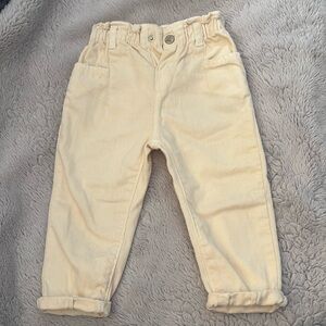 Zara Cream Denim pants size 18-24 months